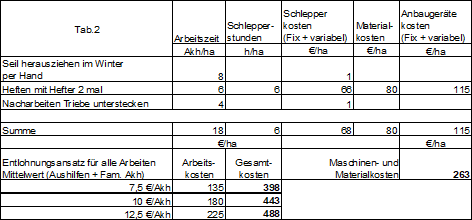 Tabelle 2 Kosten Heftmaschine Tabelle 2 Kosten Heftmaschine